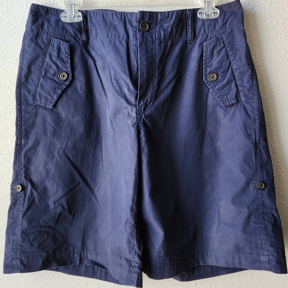 LAUREN RALPH LAUREN Roll Button Cuff Bermuda Shorts, Size 8 - Picture 2 of 6